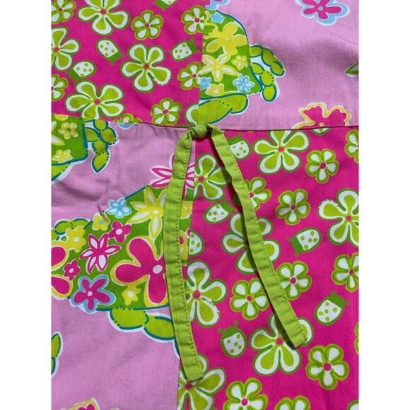 Lilly Pulitzer Girls Dress‎ Retro Floral Pink Green Shift Bright Summer Size 6 - Picture 5 of 6